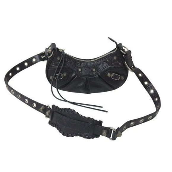 Balenciaga LE CAGOLE Shoulder Bag black leather - Picture 1 of 9